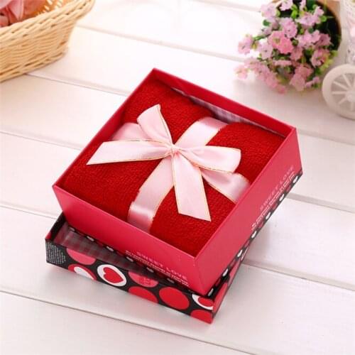 5pcs/lot 35*72cm High-grade Cotton towel with Nice Gift Package for Birthday Party Wedding graduation Washing gift