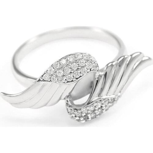 YOUHAOCC New Ring Premium Design Angel Wings Zircon Ladies Ring Fashion Party Ring Jewelry Accessories Fashion Jewelry