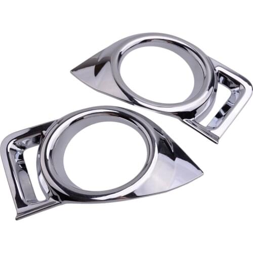 1Pair Front Fog Light Lamp Cover Trim Moulding Decoration Car Bezel ABS Chrome Fit for Toyota Highlander 2014 2015 2016