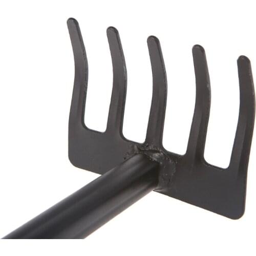 1Pc Portable Digging Tool Mini Steel Rake For Home Garden Transplanting Tool HX6D