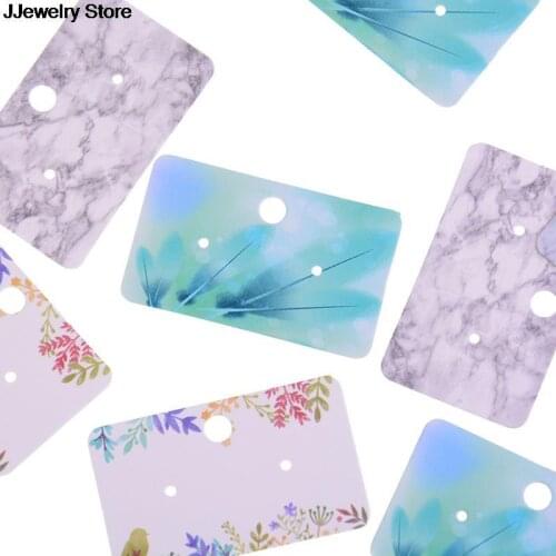 100Pcs Earrings Pack 3x5cm Kraft Paper Ear Studs Card Hang Tag Jewelry Display Earring Favor Marking Garment Prices Label Tags