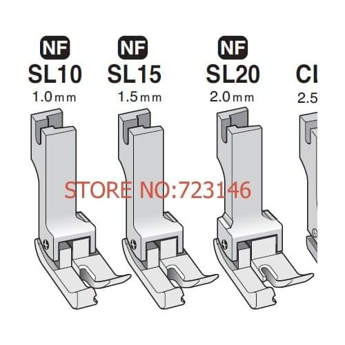 3PCS SL10 1.0MM SL15 1.5MM SL20 2.0MM SUISEI LEFT COMPENSATING FOOT for Brother seiko singer