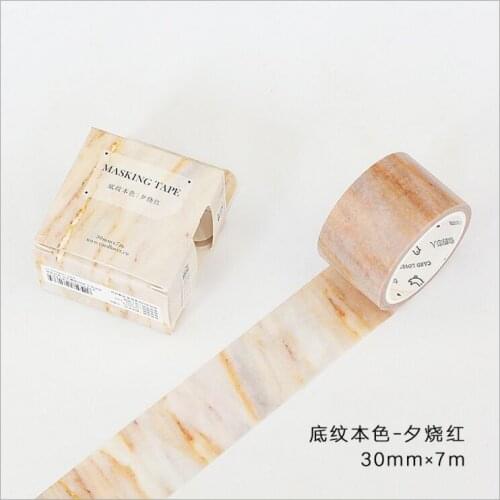 30mm Wide Wood Grain Red Sunset Shading Color Decoration Washi Tape DIY Planner Diary Scrapbooking Masking Tape Escolar