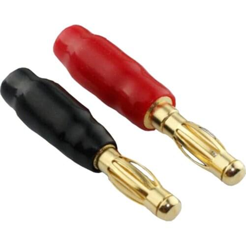 4Pcs Audiophile Banana Plug Audio Plug Free Welding Lantern Banana Head Pure copper banana plug speaker audio lantern head