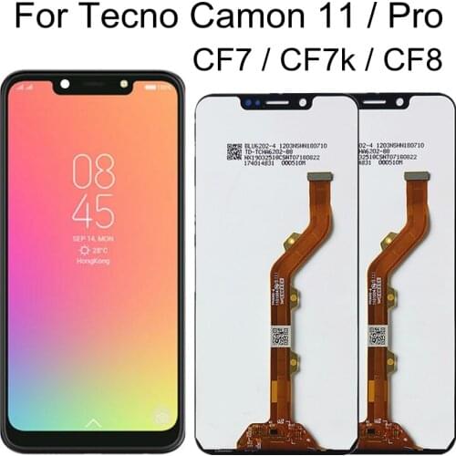 6.2" LCD For Tecno Camon 11 CF7 LCD Display Touch Screen Digitizer Assembly Replacement For Camon 11 Pro CF8 LCD Display
