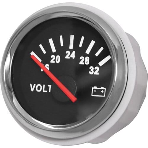 52mm Auto Car Voltmeter Volt Meters Gauge Voltage Meter 8-16 Volts 16-32 Volts For Marine Boat Yacht RV Motorcycle Accessories