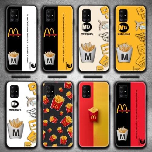 Hot McDonalds MetroCard French Fries Phone Case For Samsung Galaxy A21S A01 A11 A31 A81 A10 A20E A30 A40 A50 A70 A80 A71 A51