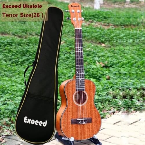 26 inchTenor Ukulele Guitar handcraft made of mahogany samll stringed guitarra ukelele Hawaii uke musical instrument+free bag