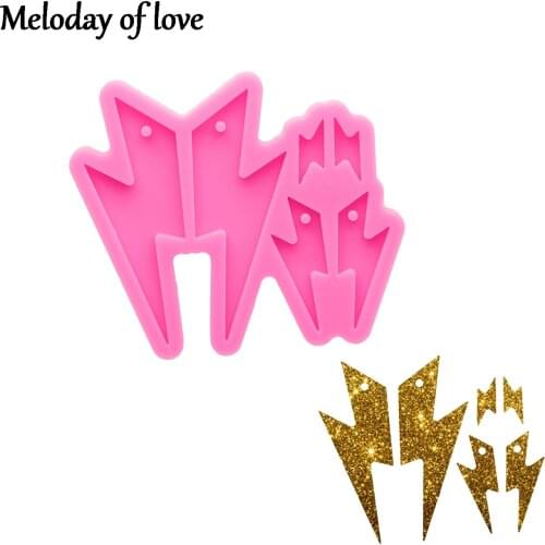 Glossy Lightning shape Earrings Silicone Mold, Epoxy Jewelry Resin Casting Moulds, Molds to Make Crafts with Epoxy DY1006