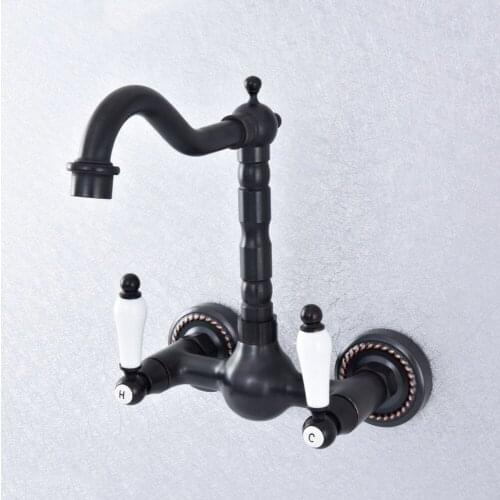 HUALUOYU Black Bath Faucets