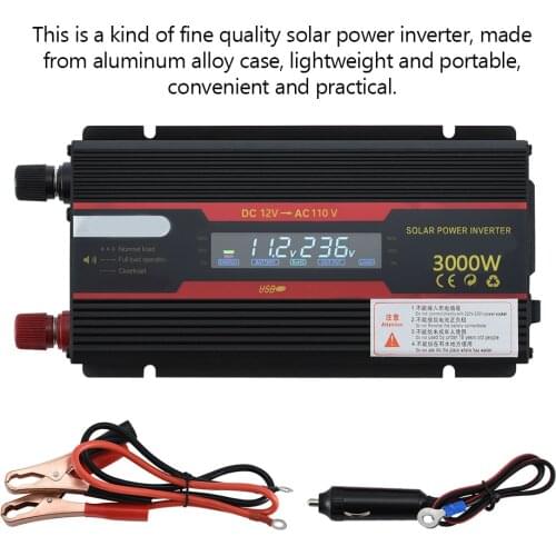 6000W/4000W/3000W Intelligent Solar Power Car Inverter Modified Sinewave Converter with LCD Display 24V/12V 220V/110V Inverters