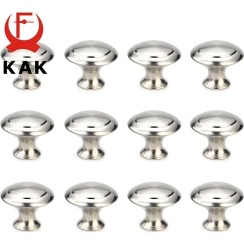 KAK 12pcs Kitchen Drawer Knobs Stainless Steel Furniture Handles Cupboard Door Pulls 24mm 28mm Wardrobe Dresser Pulls with Screw