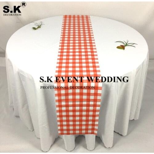Plaid Linen Table Runner Christmas Wedding PV Table Cloth Runners Dining Room Restaurant Table Gadge