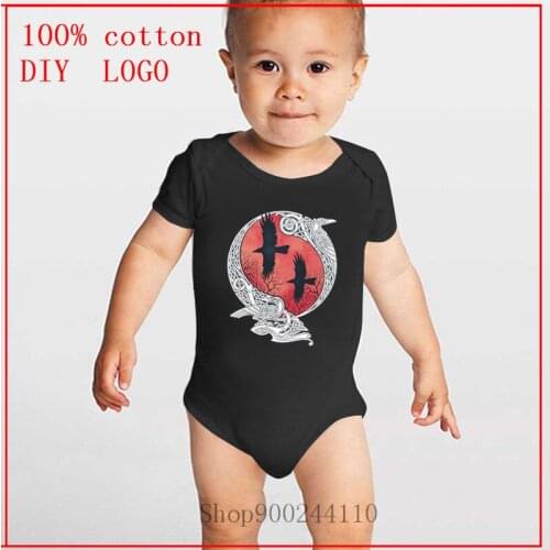 Baby Girls Clothes raven viking Fashion Infant Baby Boys Clothes Short Sleeved Cute Baby Bodysuit Roupas de bebe Clothing Sets