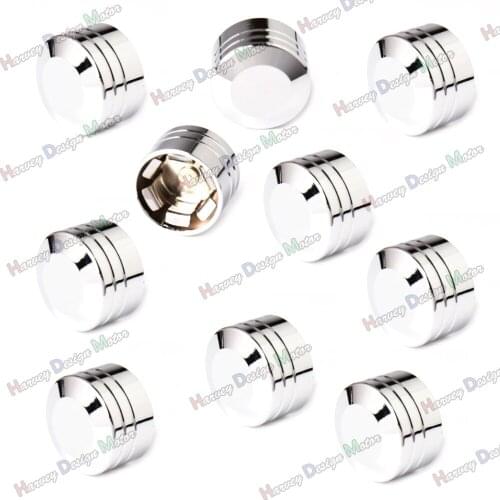 Chrome Edge Cut 7/16" 11.5mm Bolt Cap For Harley Touring Twin C Sportster&All Motorcycle