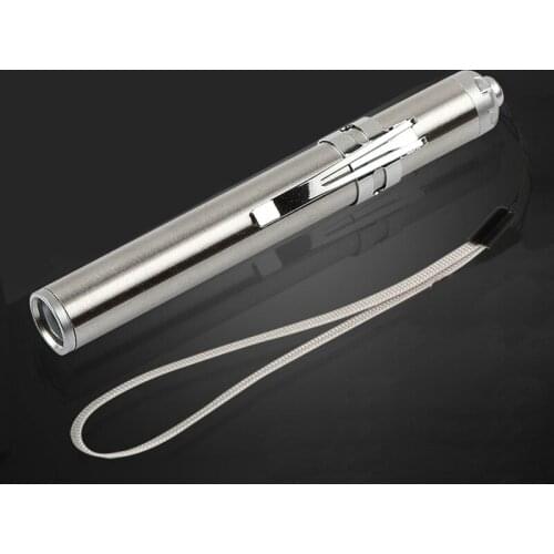 Medical pen Stainless Steel Pupil Light Led Home Lighting Portable Nurse Doctor Pen Flashlight Oral Mini Long Strong