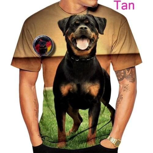 New fashion Rottweiler 3D printing mens t-shirt pet dog shirt cute tops