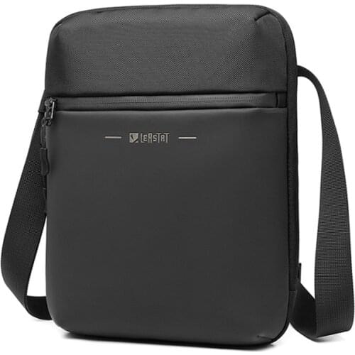 Men Messenger Bag Business Simple Zipper Crossbody Shoulder Black Small Sling Pack Waterproof Satchel Oxford Packs