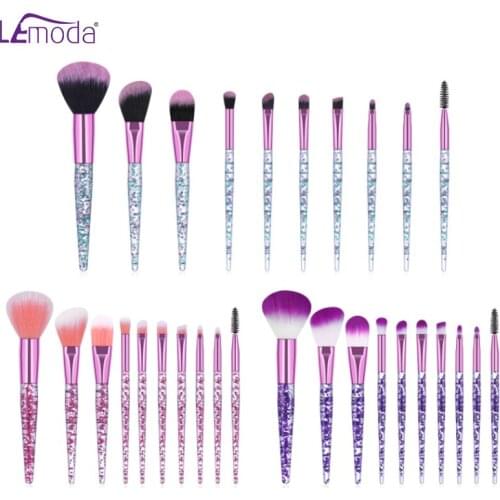 Lemoda Professional Makeup Brushes Set 10pcs Colorful Eyebrow Eyeshadow Powder Foundation Brush Cosmetics Tools