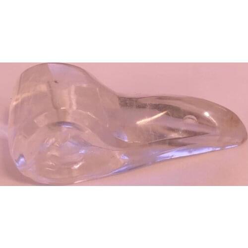 Natural white crystal handcarved beak, fine carving process, crystal healing