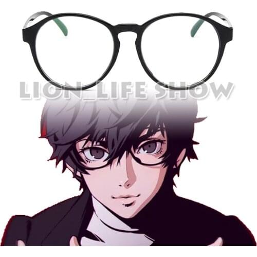 Persona 5 Joker Kurusu Akatsuki Black Round Glasses Cosplay Accessory