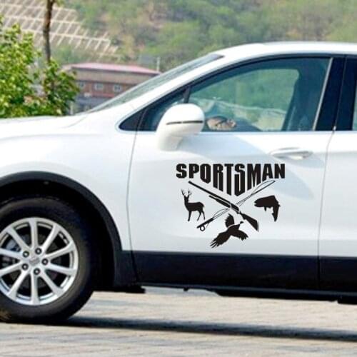 Hunt Fish Deer Bird Decal Hunting Club Sticker Hollow Sticker Hunter Car Window Vinyl Decal Funny Poster Motorcycle