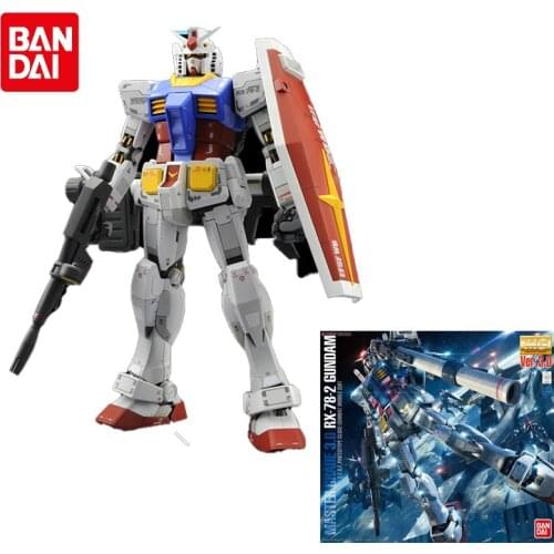 Original Bandai Gundam Anime Figure MG 1/100 Ready Player One RX-78-2 GUNDAM Effects Model Modification Anime Action Figures Toy