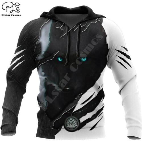 PLstar Cosmos Animal Hunting Wolf Tattoo Hunter Camo Autumn Tracksuit Harajuku 3D Printed Men Women Streetwear Hoodies Pullover