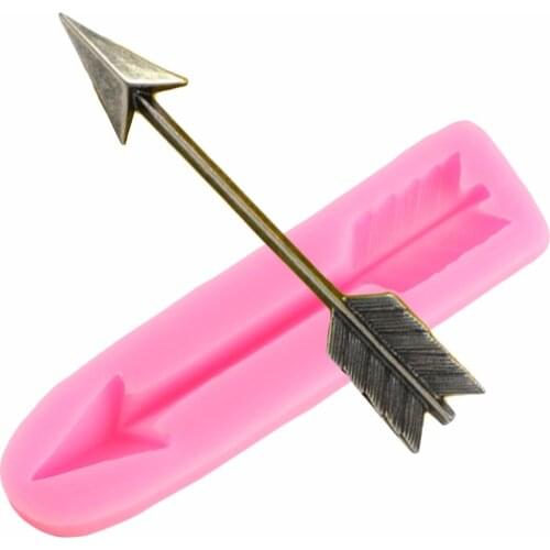 Arrow Feather Silicone Mold Fondant Chocolate Gumpaste Mold Baby Birthday Cake Decoration Tools Cupcake Baking Candy Clay Moulds