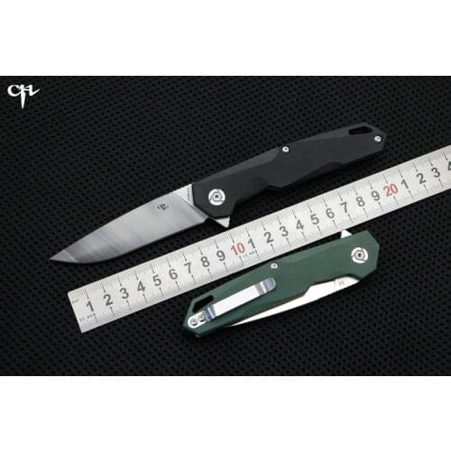 CH1047-G10 High Quality Flipper folding knife D2 blade G10 handle Outdoor camping hunting pocke fruit knives EDC tools Survival