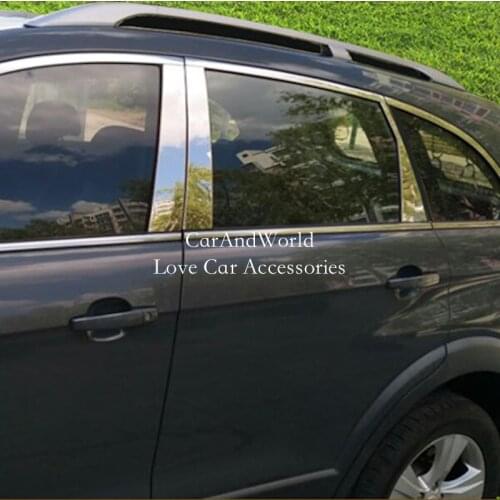 Car Window B/C Pillar Posts Cover Molding Protector Trim For Chevrolet Captiva 2012-2015 Stainless Steel Car-Styling Accessories