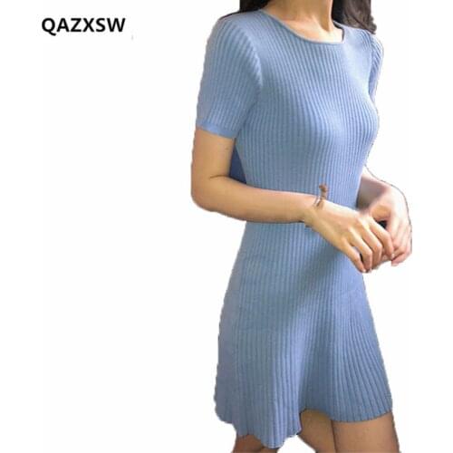 2018 New Spring And Autumn Knit Dress Harajuku Style Student Temperament Sweet Dress SY032