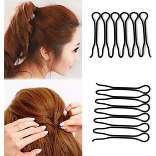 2Pcs Hair Accessories Donut Big Hair Clips Barrette Styling Braid Hair Grips Pins Styling Tools Hairpins Braider Styles Comb