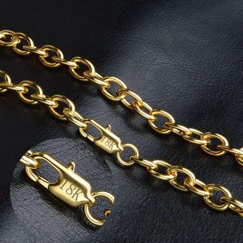 2018 Hot sale chain S925 Silver color 1 pcs 8mm 20 inch coarse necklace, for men gold necklace Silver color necklace N22