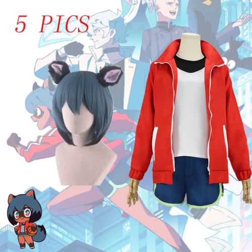 5picsAnime BRAND NEW ANIMAL Kagemori Michiru BNA Cosplay Costume Men Women Sport Uniform Full Set Halloween Carnival Wig