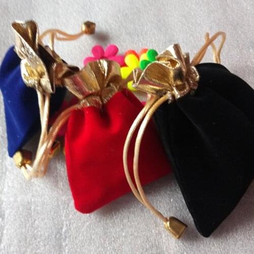 500pcs 7x9cm Gold Bead Jewelry Bags Pouch Velvet Bags Jewellery Pouches Gift Bag For Christmas/wedding Drawstring Packaging Bag