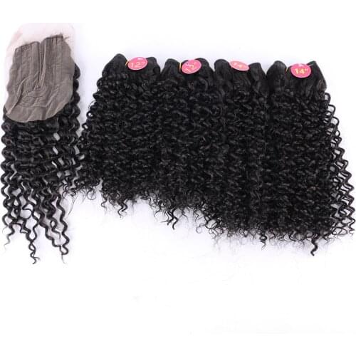 14" 16" 18" 20" Synthetic Deep Wavy curly Hair Weave Bundles 8pcs/Lot Ombre Hair Extensions for women