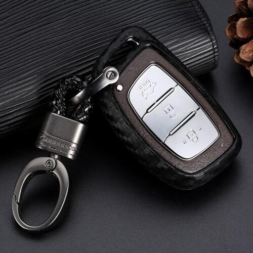 Accessories Fit For Hyundai Elantra ix25 ix35 Sonata9 Tucson Verna 3 Button Key Case Shell Cover Holder Silicone Keychain