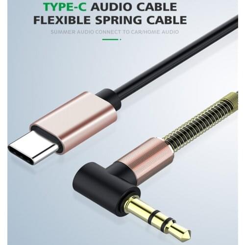 Type C to 3.5mm Audio Cable Audio Aux Cable For Samsung S20 S10 Huawei Car Headphone Speaker Wire Line 3.5 Jack Aux Cords