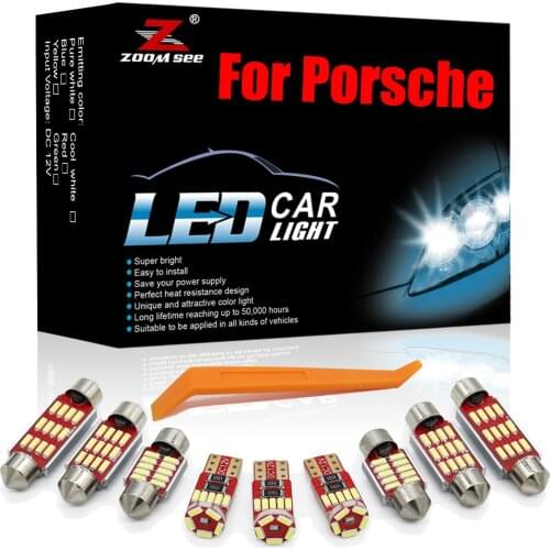 White Canbus LED Interior For Porsche Panamera 970 Cayenne 9PA 92A 996 997 Boxster 986 987 981 Macan 95B Cayman 987 981 Car Lamp