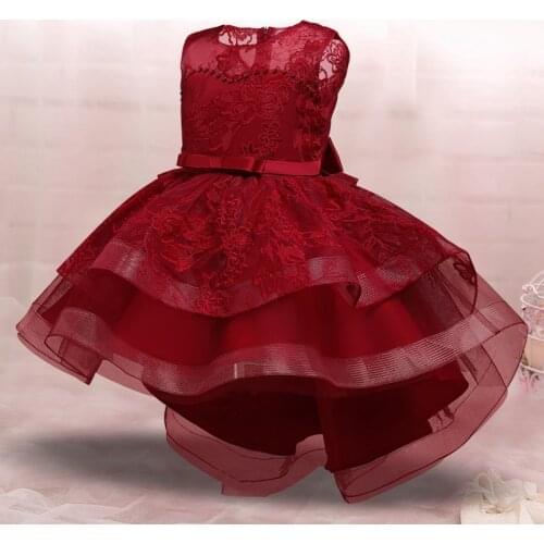 Girls Christmas Wedding Party Princess Dress For Kids Lace Children Communion Evening Ball Gown Bridesmaid New Year Costume