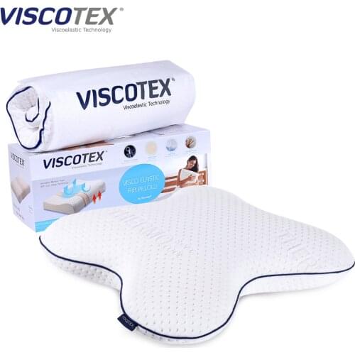 Memory Foam Orthopedic Butterfly Pillow Embroidered Washable Cotton Case Happy Sleeping 56x48x11 Cm