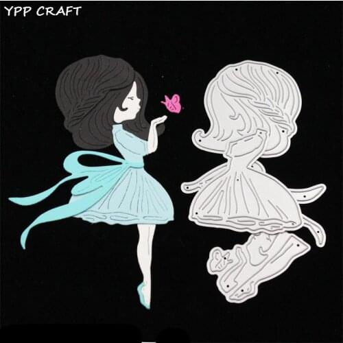YPP CRAFT Lovely Girl Metal Cutting Dies Stencils for DIY Scrapbooking/photo album Decorative Embossing DIY Paper Cards