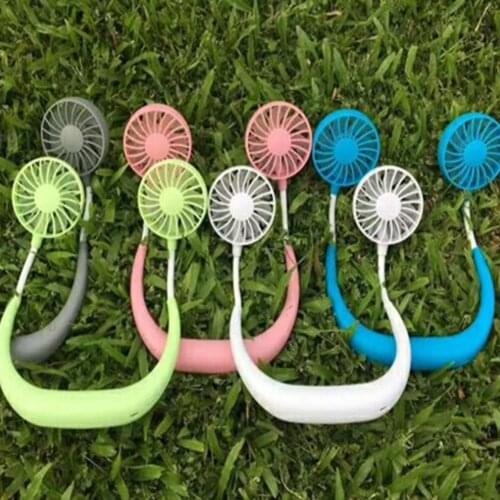 Mini USB Portable Fan Neck Fan Rechargeable Battery Small Desk Fans handheld Air Cooler Conditioner Outdoor Travel Cooler Blower