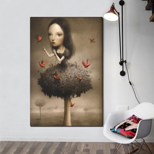 Modular Pictures Genre Canvas Wall Art Mark Ryden Paintings Printed Nicoletta Ceccoli Poster Living Room Home Decoration Frame