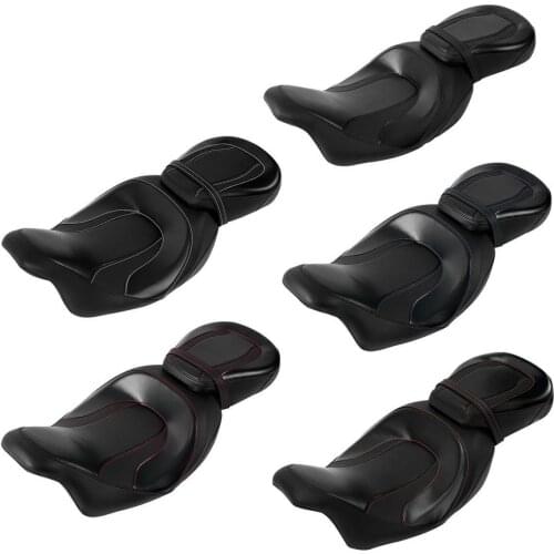 Motorcycle Black Driver Rider Passenger Seat For Harley Touring Electra Glide Street Glide Road King Ultra Limited 2009-2021