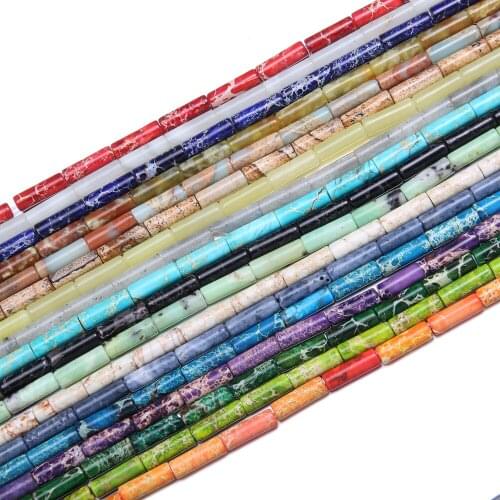 Natural Emperor Stone Beaded Aquamarines Labradotite Loose Beads For Jewelry Making Necklaces DIY Bracelet Size 4x13mm