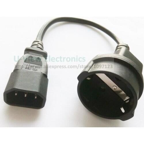 NCHTEK EURO UPS/PDU Power Cord,IEC 320 C14 Male to CEE 7/7 European SCHUKO Socket Female Adapter Cable/Free DHL Shipping/50PCS