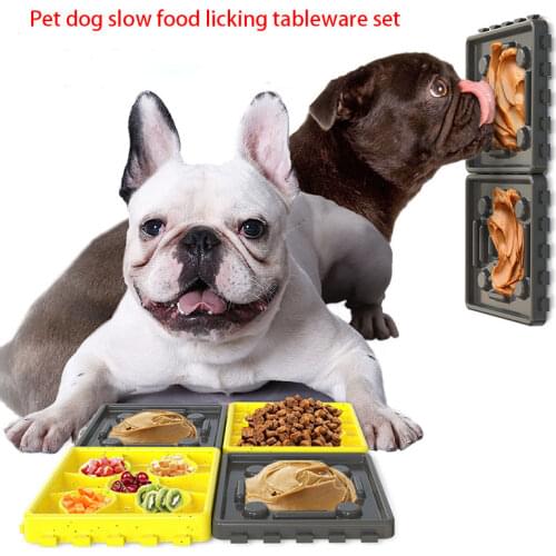 2021 New Pet Dog Bowl Slow Feeder Plastic Anti Choking Puppy Cat Can Be Hung Eating Dish Bowl NonSlip Anti-Gulping Food Plate