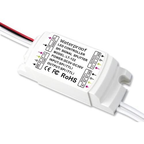 New LT-122 2CH IP67 Water-proof SPI(TTL) signal amplifier Free Shipping SPI Power Repeater